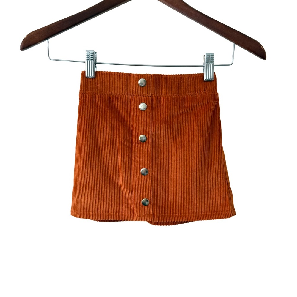 Isaac Mizrahi New Rust Corduroy Skirt